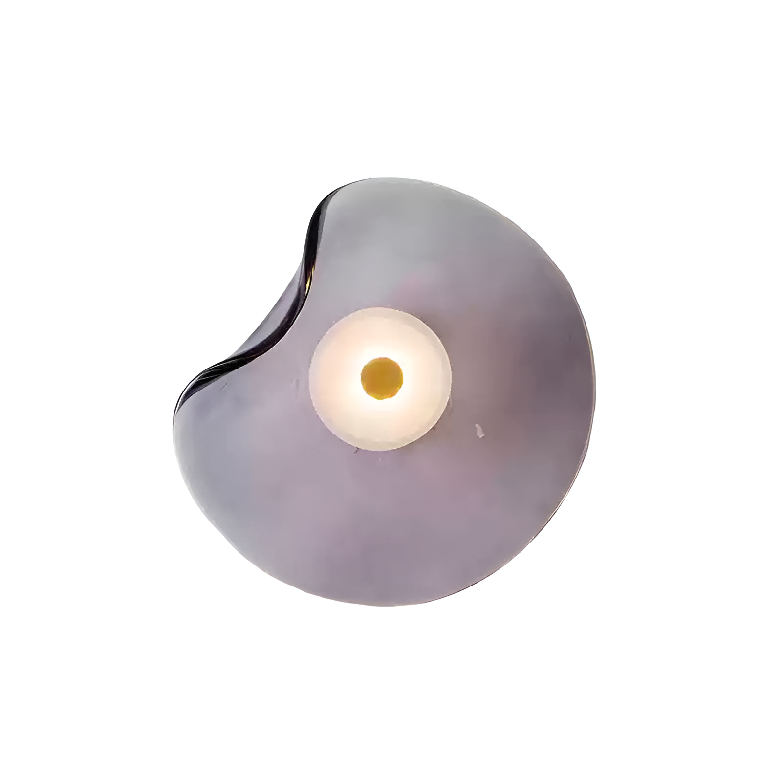 Nordic Curved Glass Japandi LED Wall Sconce 1-Light