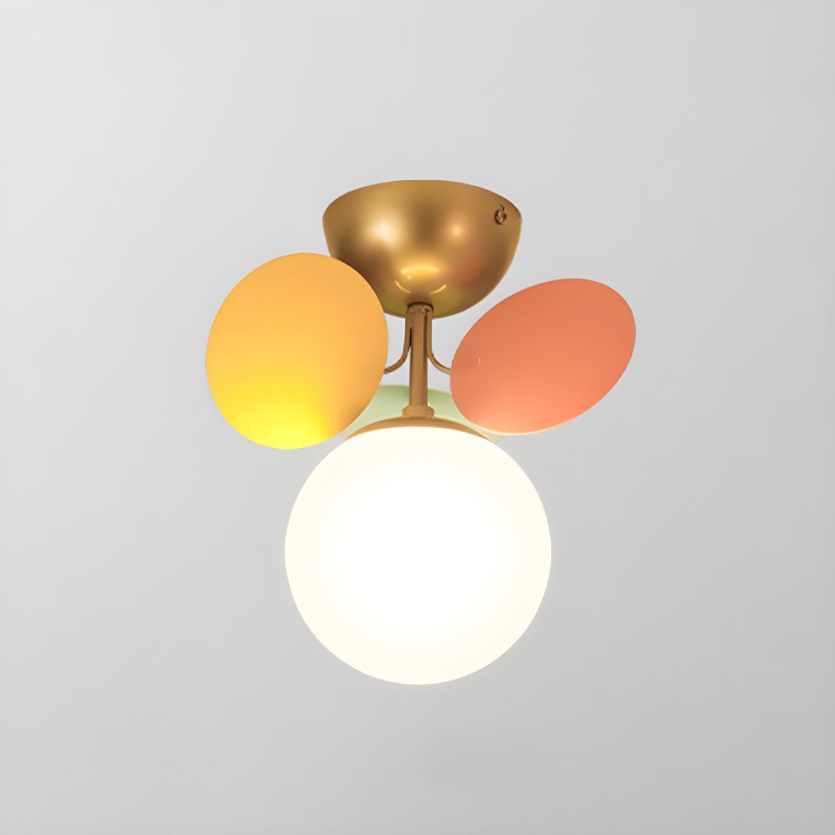 Modern Macaron Globe LED Ceiling Light 1-Light