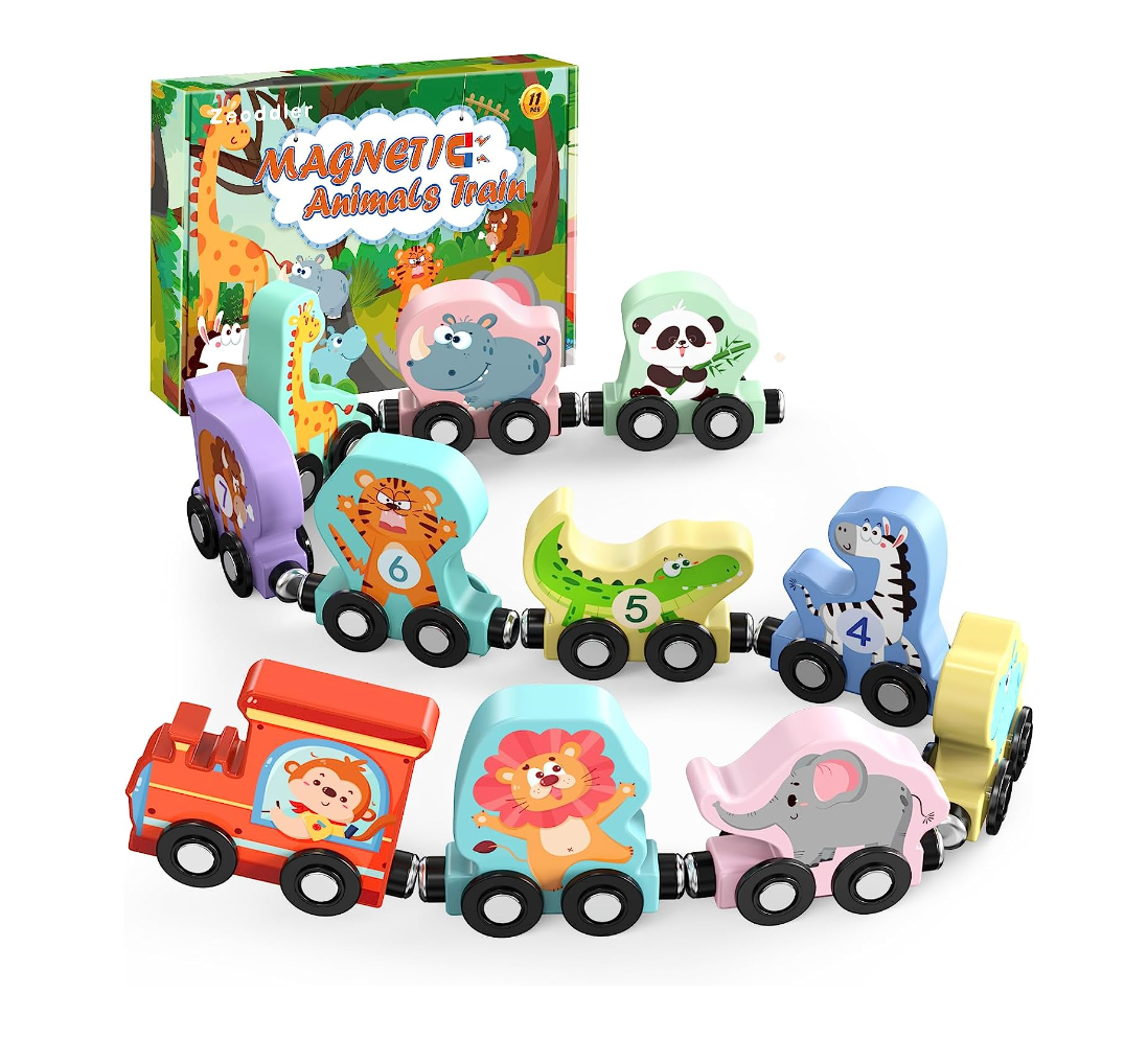 Tren de Animales de Madera Montessori