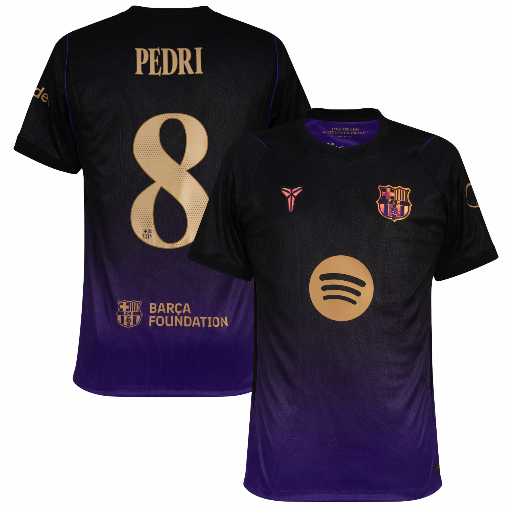 Barcelona 26/27 Away Jersey (Player Version) — Pedri 8 — Champions Patch