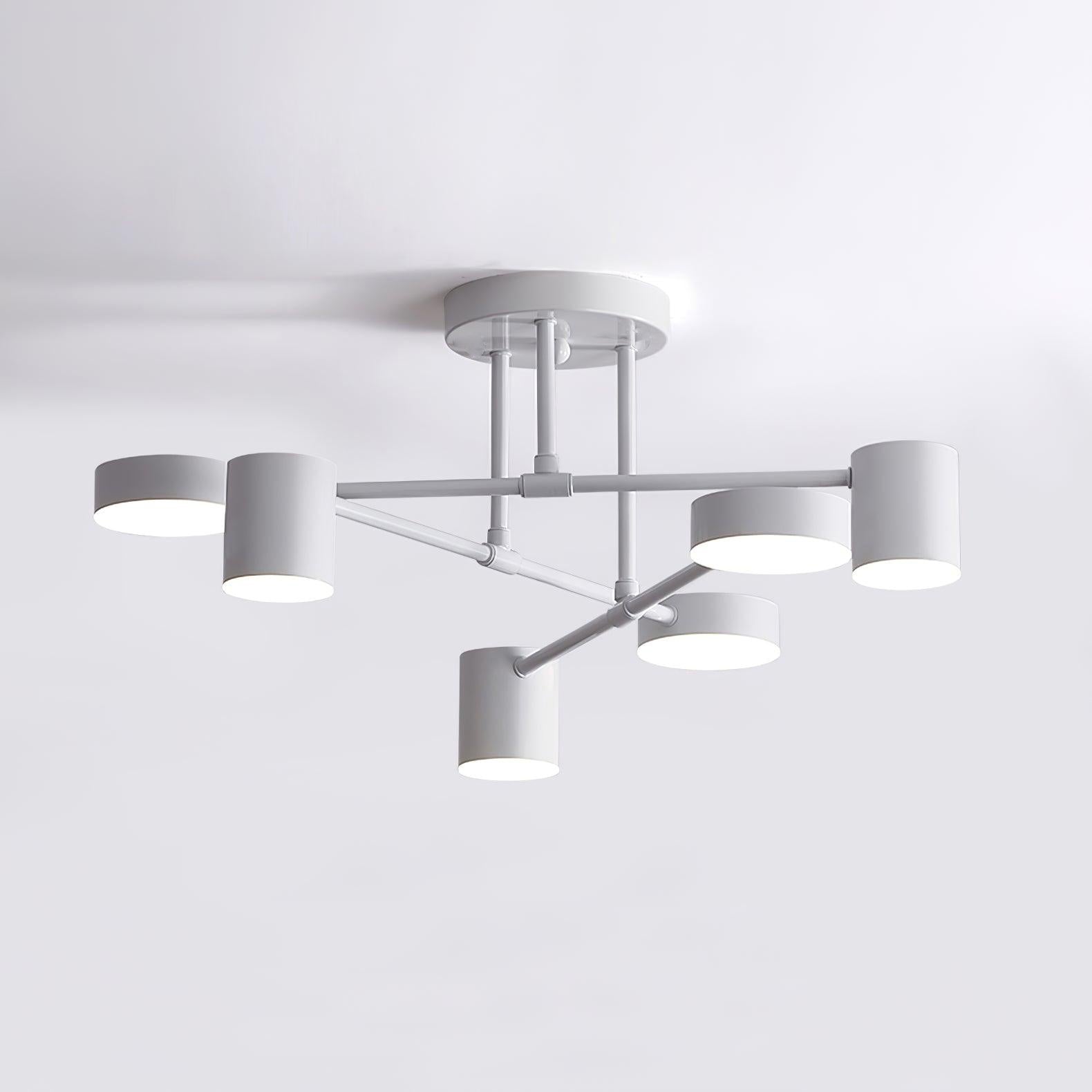 Modern Brass Globe LED Sputnik Ceiling Light 6-Light