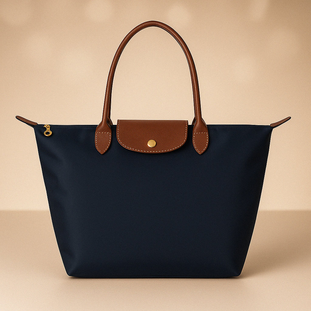 Waterproof Tote Bag | Premium Oxford Fabric With Leather Trim