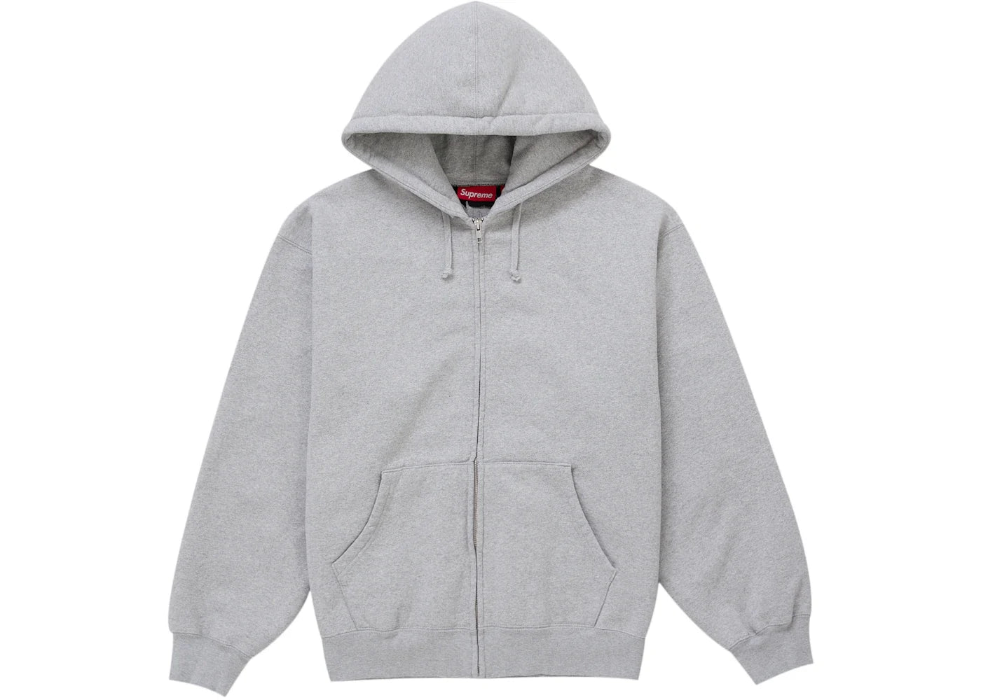 Supreme Cut Out Zip Up Hooded Sweatshirt Heather Grey