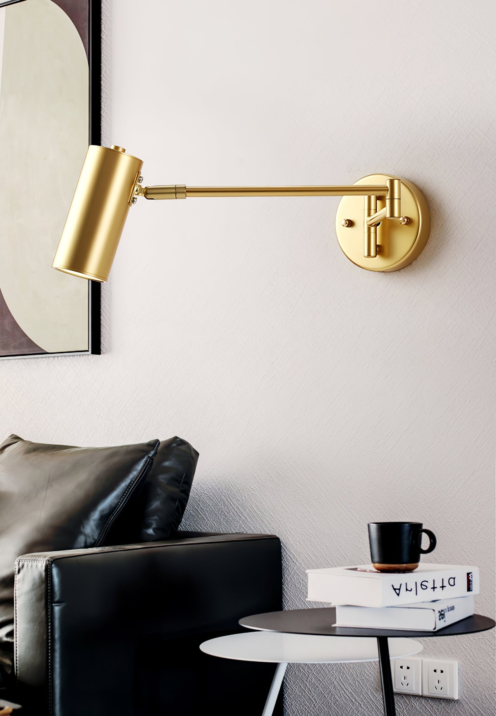Modern Adjustable Swing Arm LED Wall Sconce 1-Light