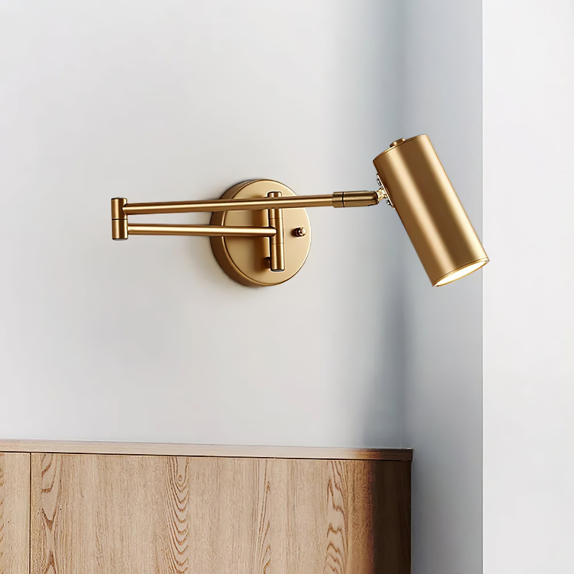 Modern Adjustable Swing Arm LED Wall Sconce 1-Light