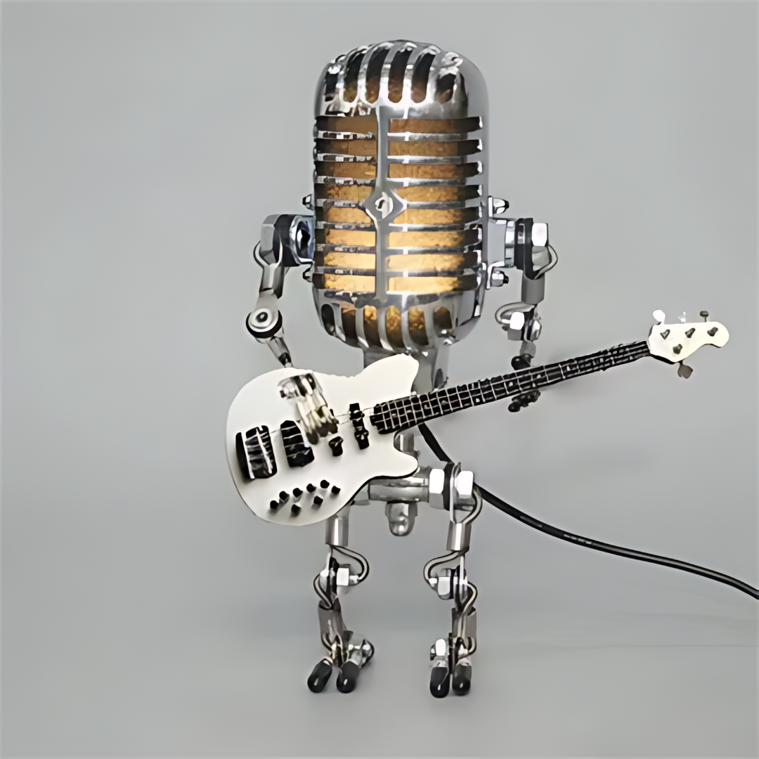 Unique Robot Table Lamp with Adjustable LED Light for Living Room and Desk – Stylish Home Decor Accent