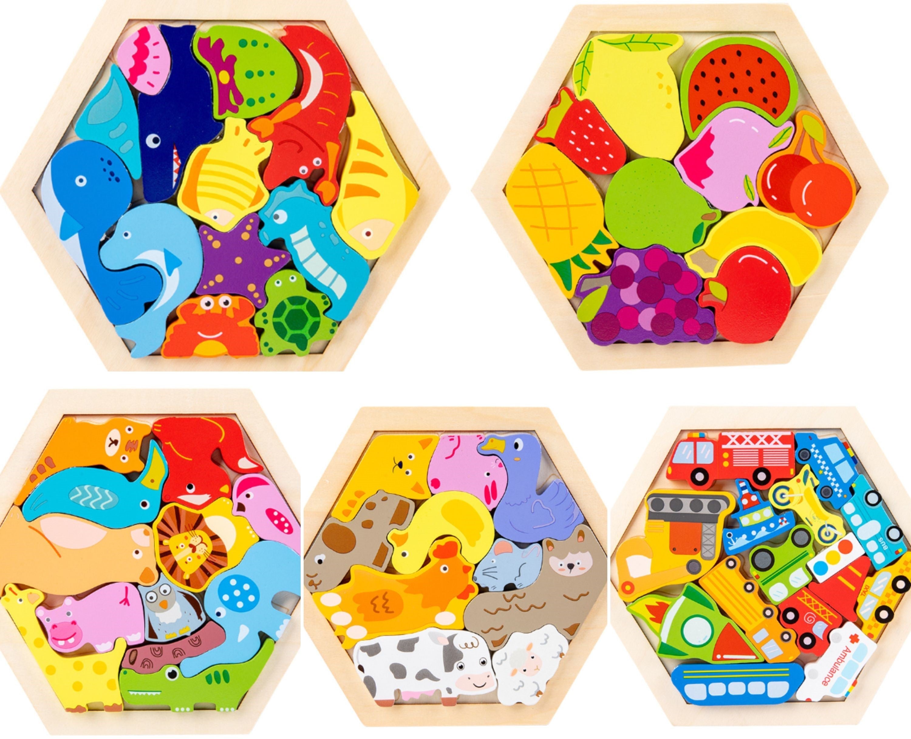 Puzzle 3D in Legno Montessori
