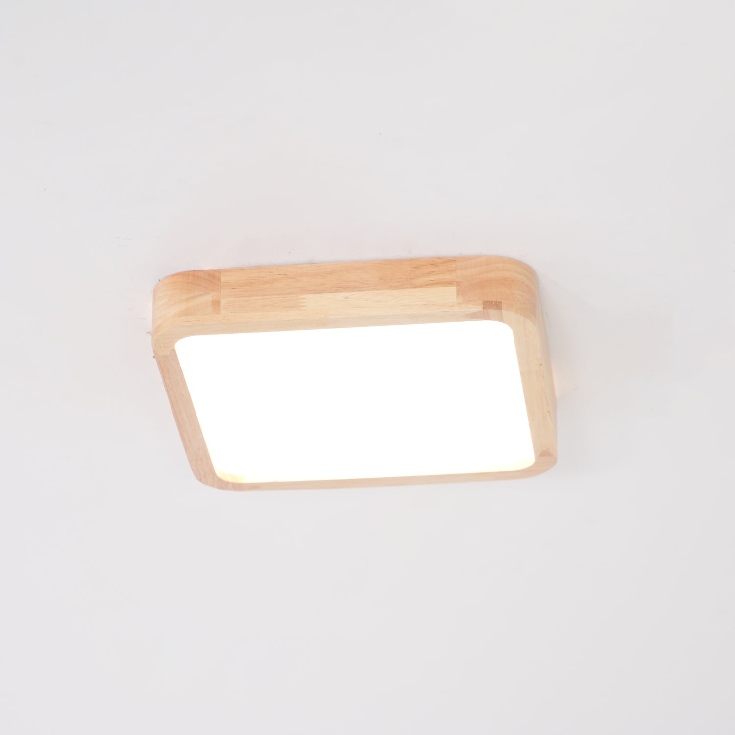 Modern Nordic Round Wooden LED Flush Mount Ceiling 1-Light
