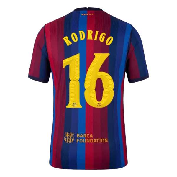 RODRIGO #16 Barcelona Home Match Jersey Player Version 2026/27 - UCL Font - Image 1