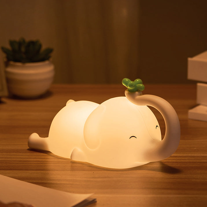 Squishy Siliconen Vliegende Olifant LED Nachtlampje - Perfect Cadeau voor Kinderen & Meisjes