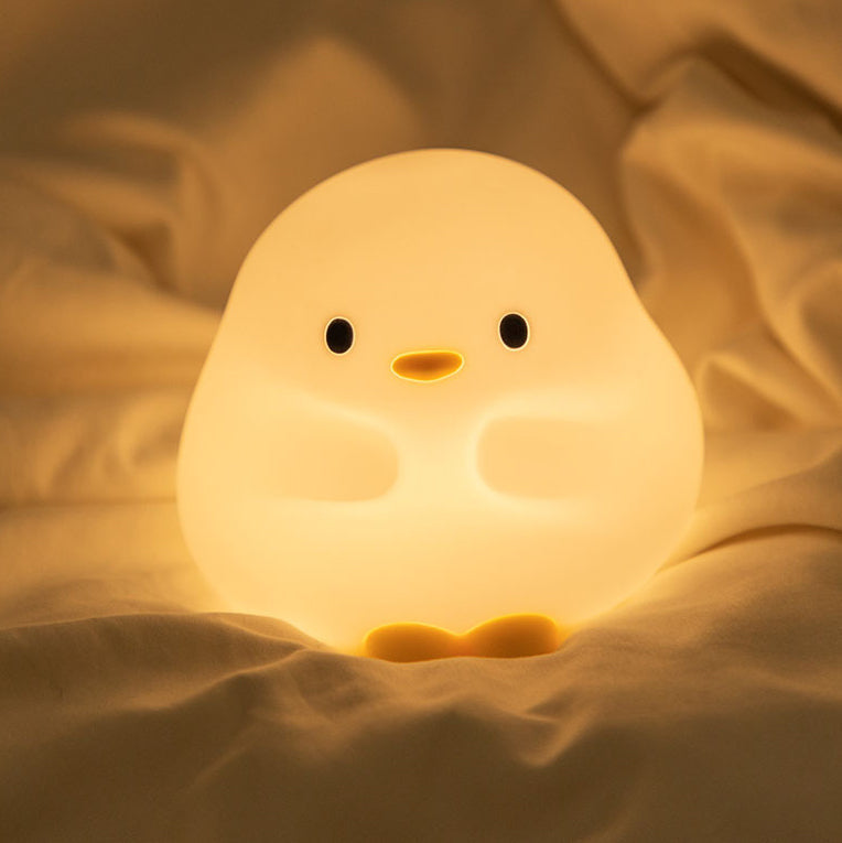 Snuggly Duck Night Light LED Squishy Silicone Tap Lamp Best Gift for Baby & Girl