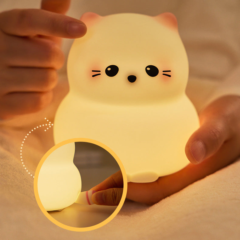 Lampada Notturna Tap Gattino Carino Miglior Regalo per Bambini e Ragazze