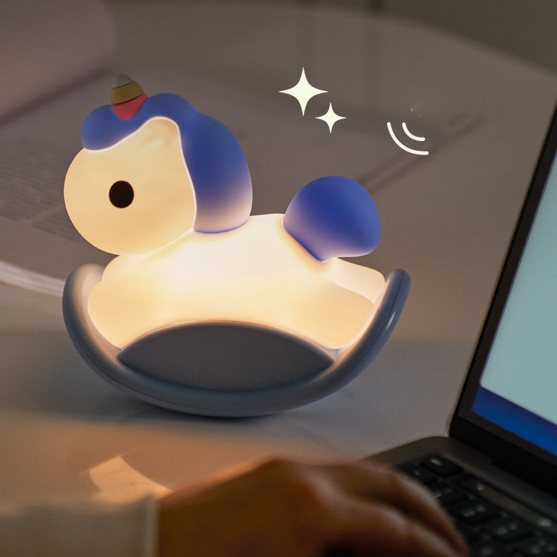 Lampada Notturna LED Tap Tap Unicorno Morbido Miglior Regalo per Bambini e Ragazze