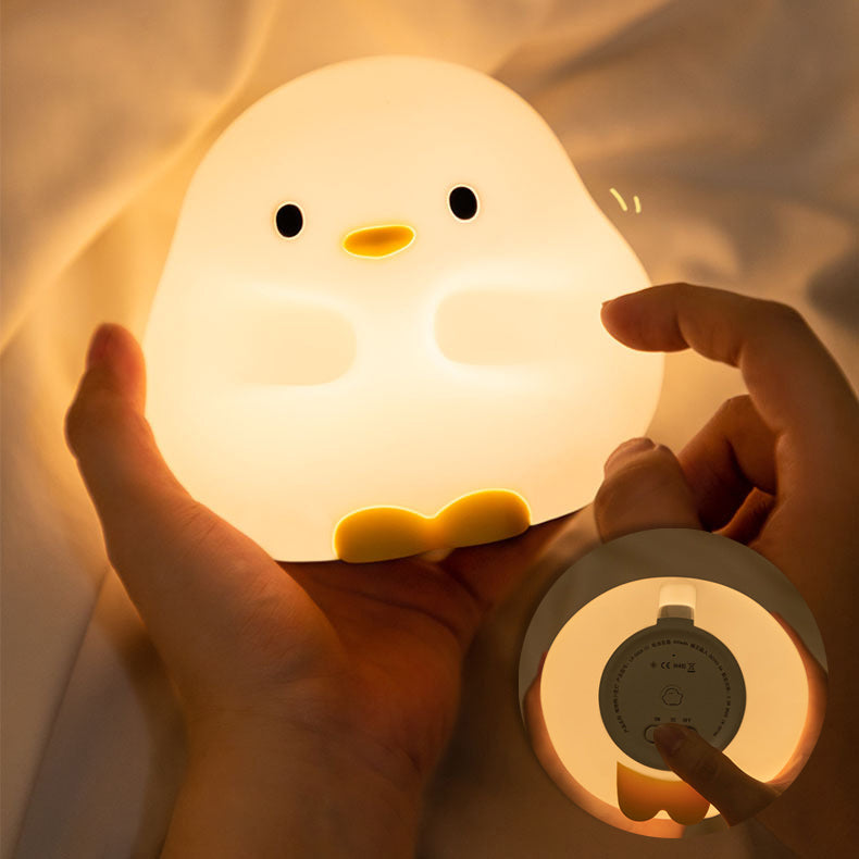 Knuffelige Eend Nachtlampje LED Squishy Siliconen Tiklamp Beste Cadeau voor Baby & Meisje