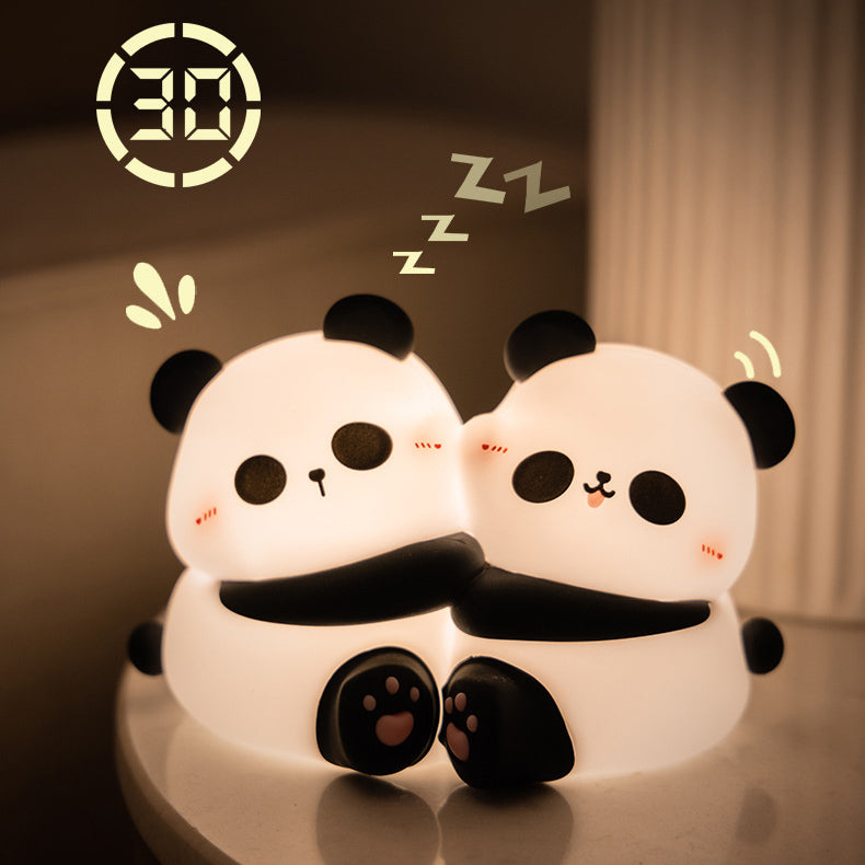 Squishy Siliconen Handvat Panda LED Nachtlamp - Perfect Cadeau voor Kinderen & Meisjes