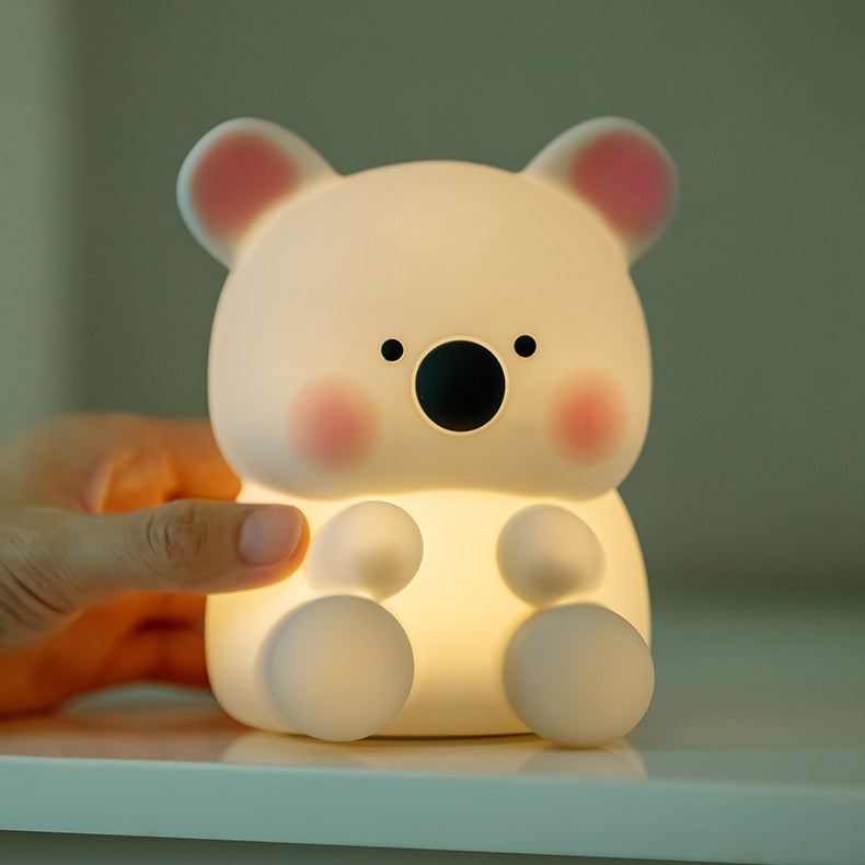 Squishy Silicone Koala With Hat LED Night Light - Perfect Gift for Kids & Girls