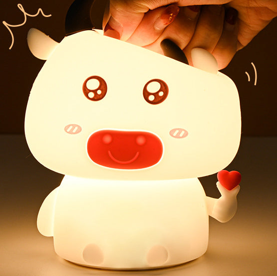 Cow Night Light LED Squishy Silicone Lamp Best Gift for Baby & Girl