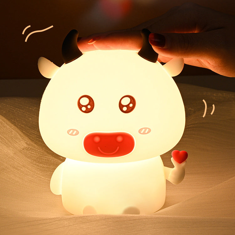 Cow Night Light LED Squishy Silicone Lamp Best Gift for Baby & Girl