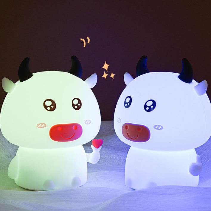 Cow Night Light LED Squishy Silicone Lamp Best Gift for Baby & Girl