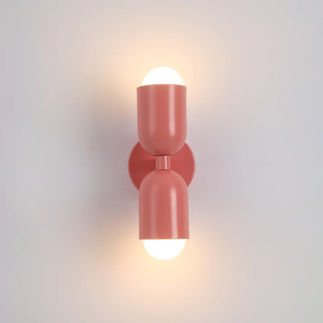 Modern Metal Cylinder LED Wall Sconce 2-Light