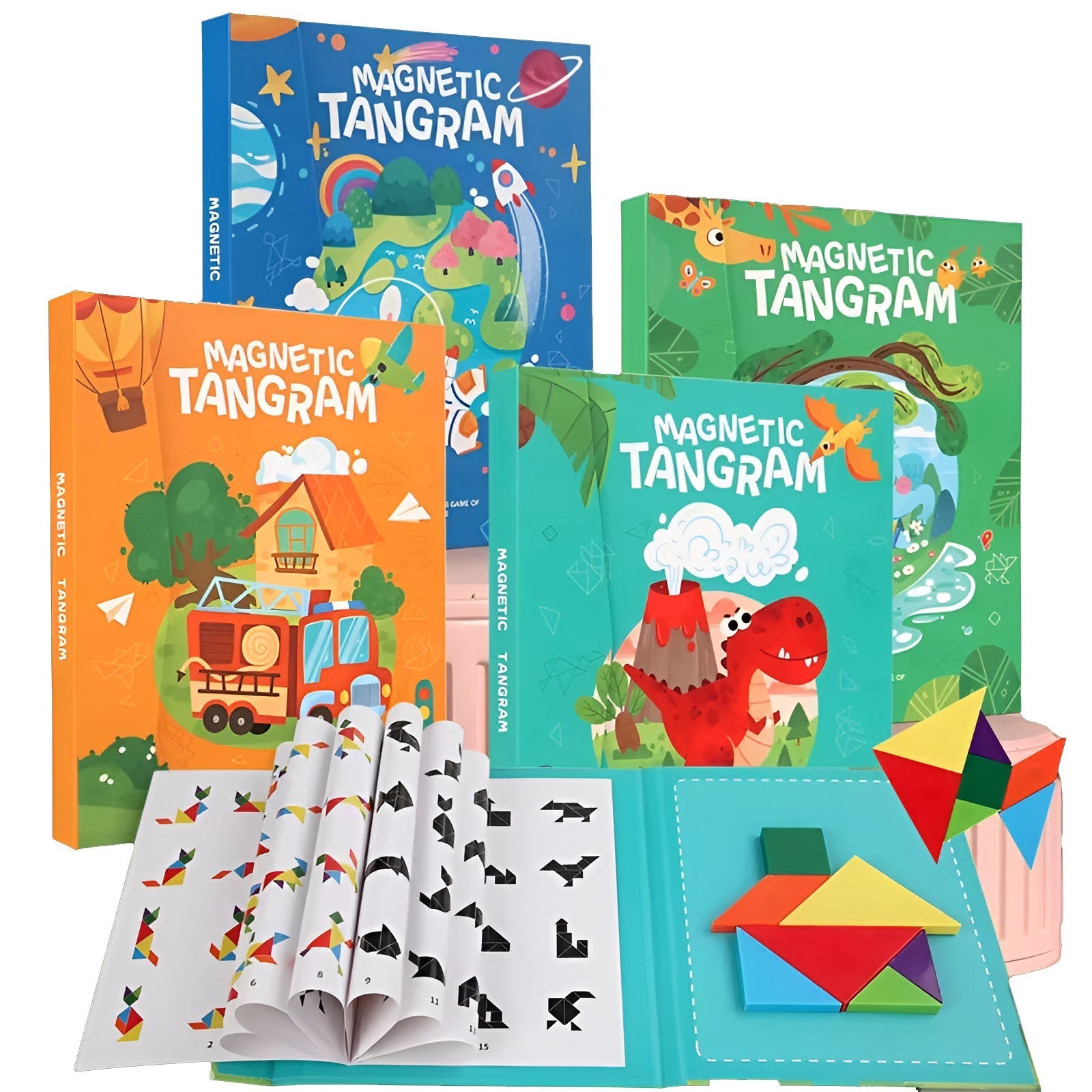 Puzzle Magnetico Montessori 3D Tangram