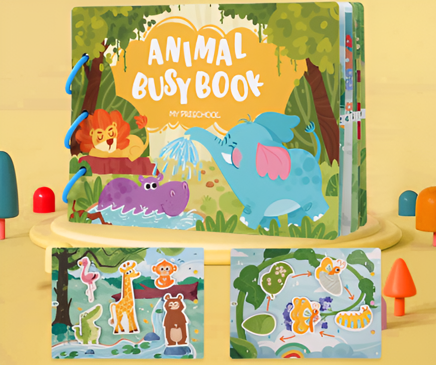 Libro di Adesivi Attività Montessori
