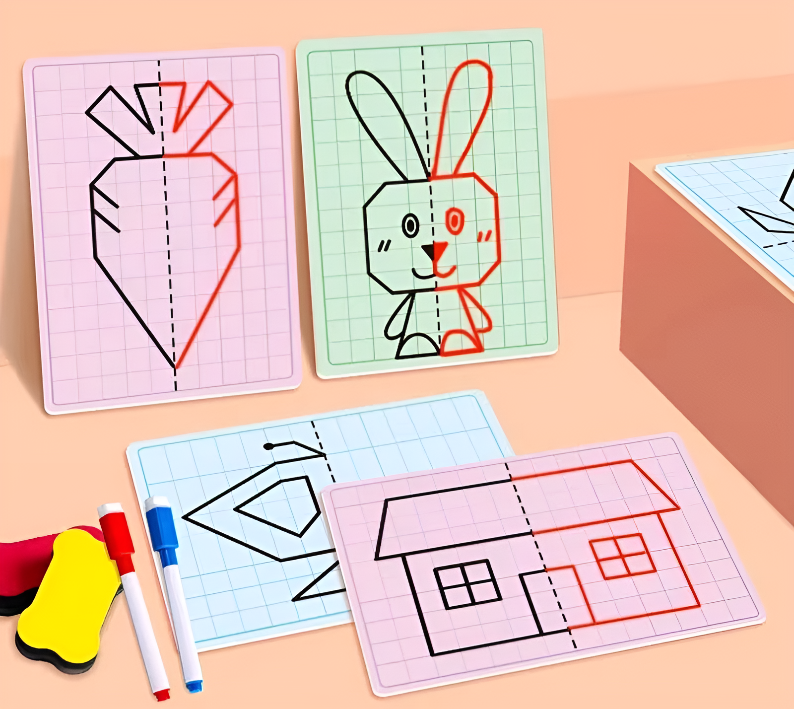 Carte per Disegno Simmetrico Montessori