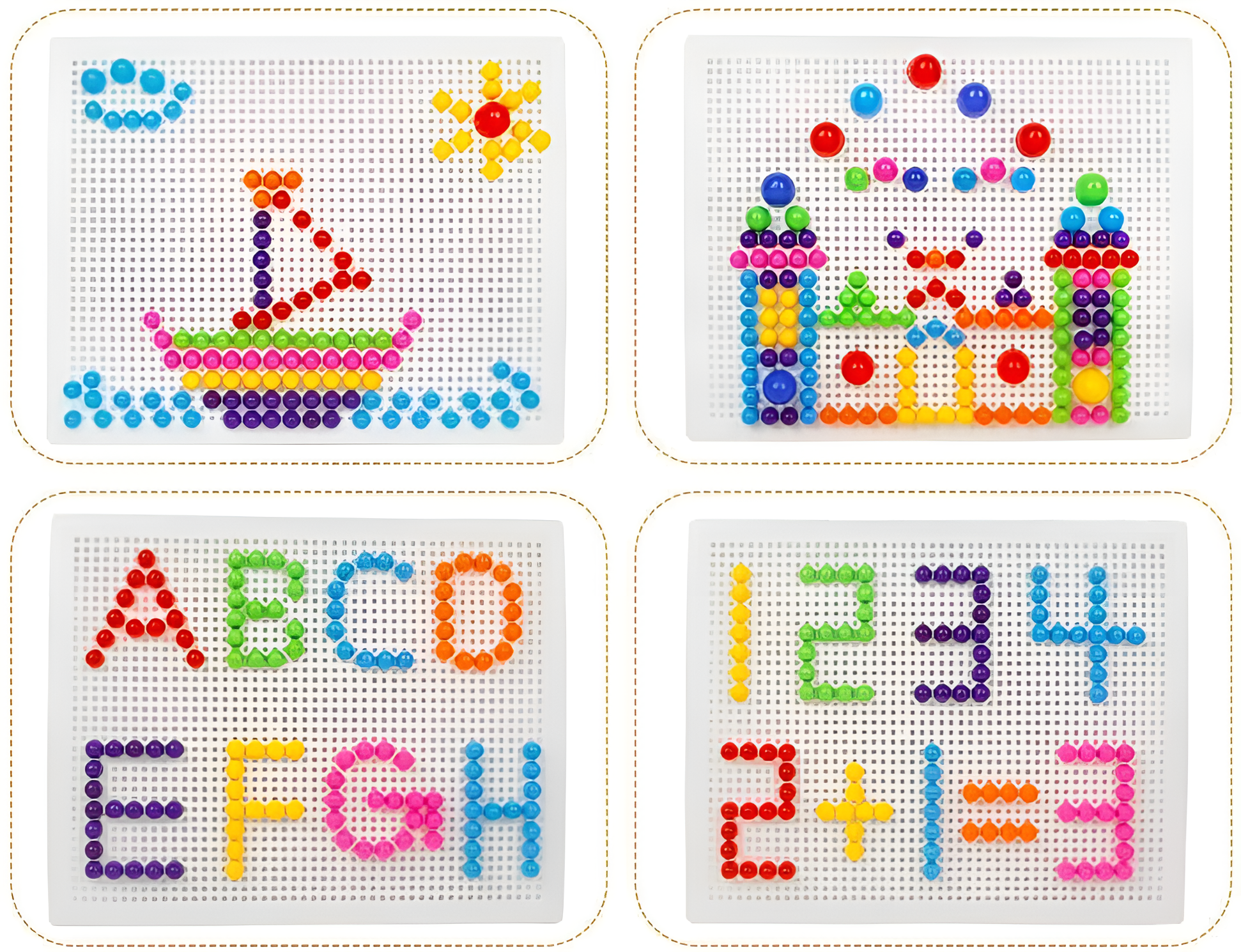 Tablero de Clavijas de Hongo Montessori