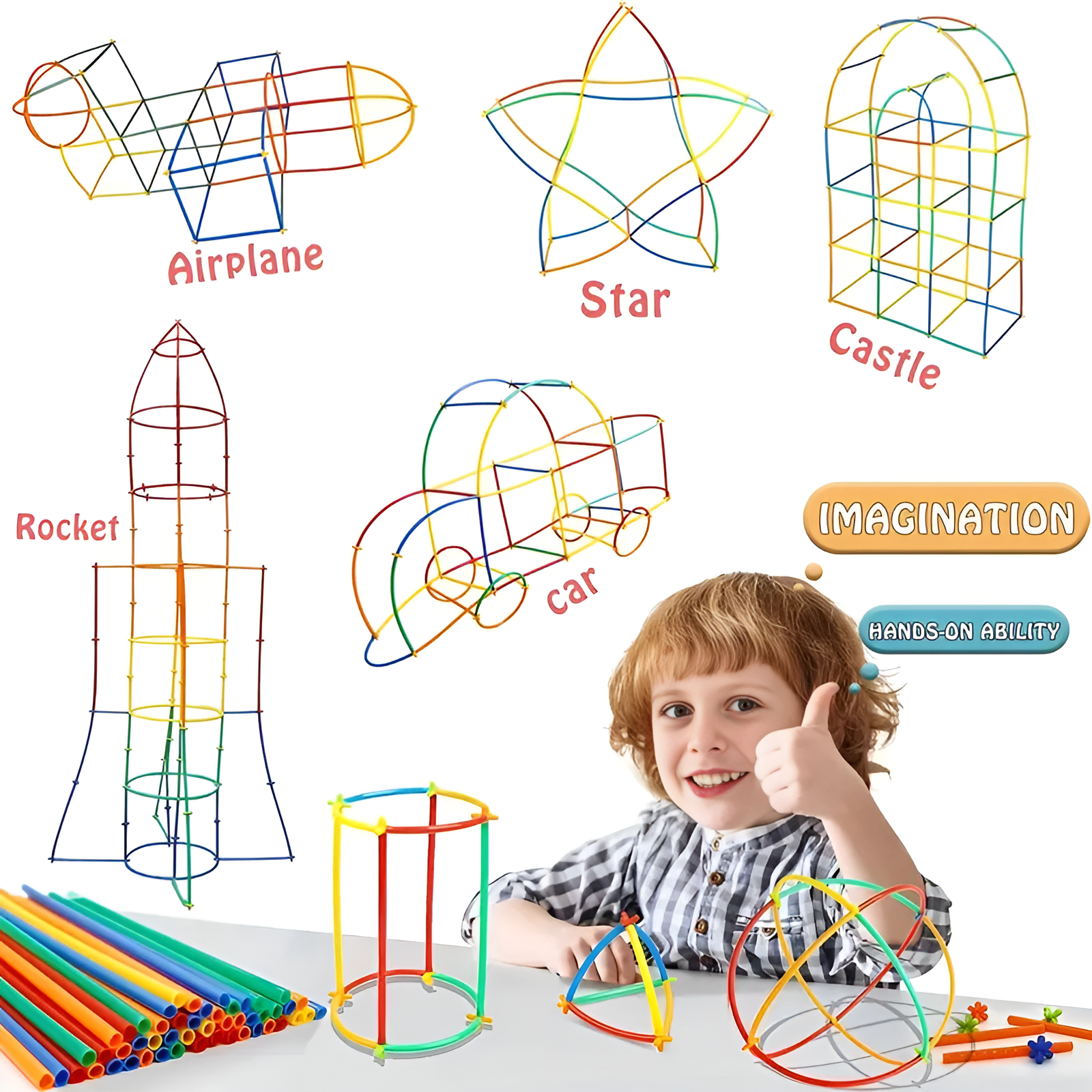 Costruttore di cannucce Montessori