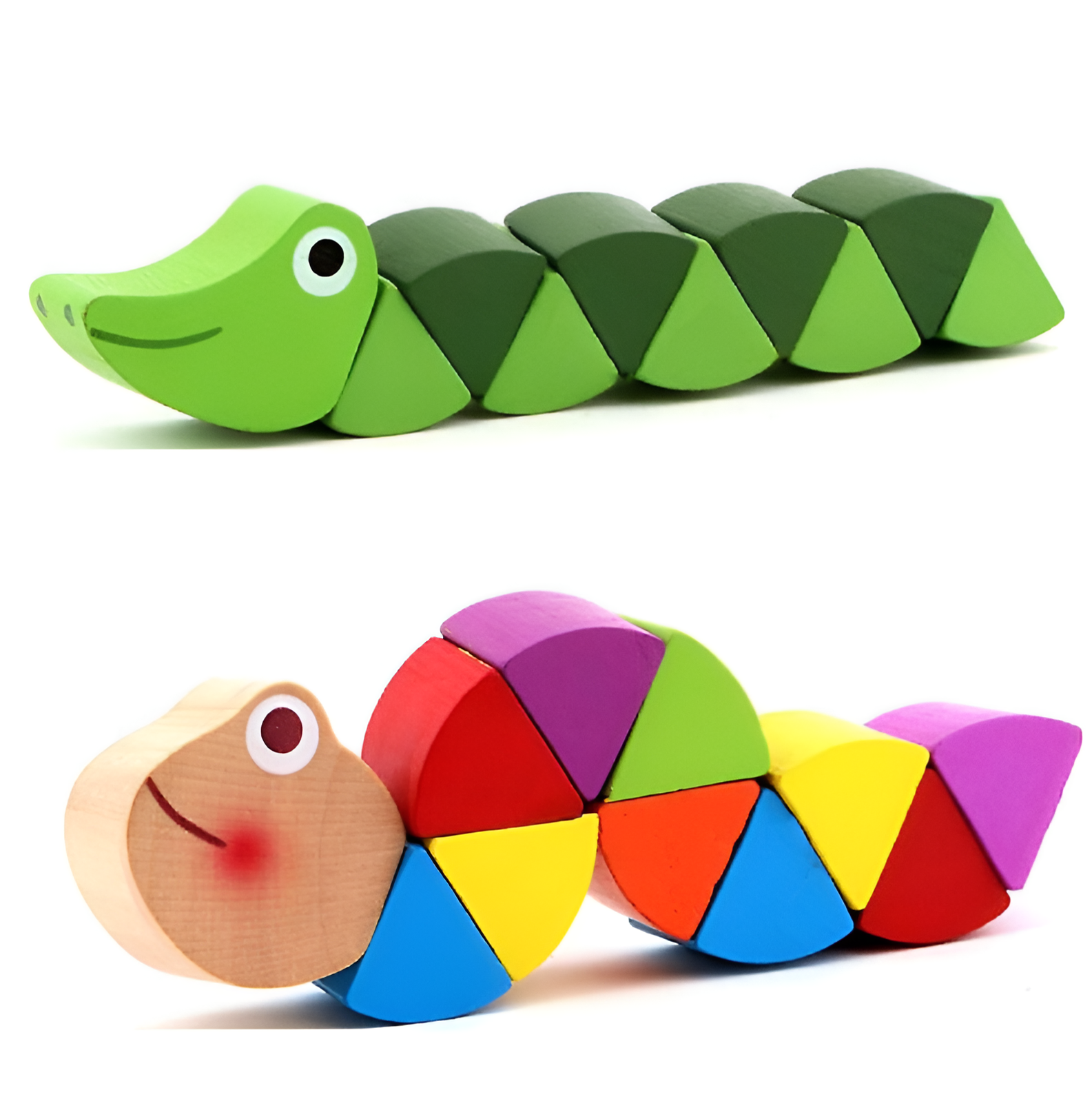 Oruga de Madera Montessori (Paquete de 2)
