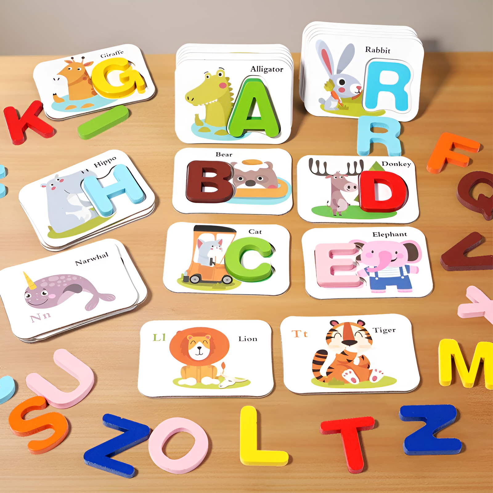 Gioco Educativo Montessori con Lettere dell'Alfabeto