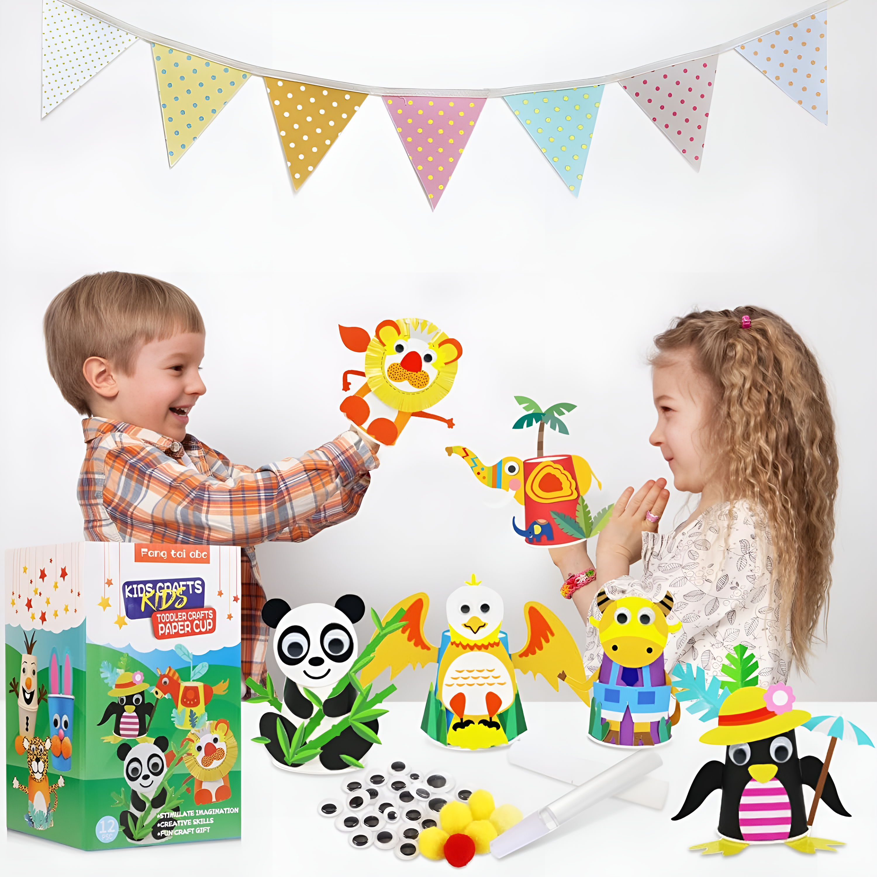 Set di Adesivi Fai-da-Te per Bicchieri di Carta 3D