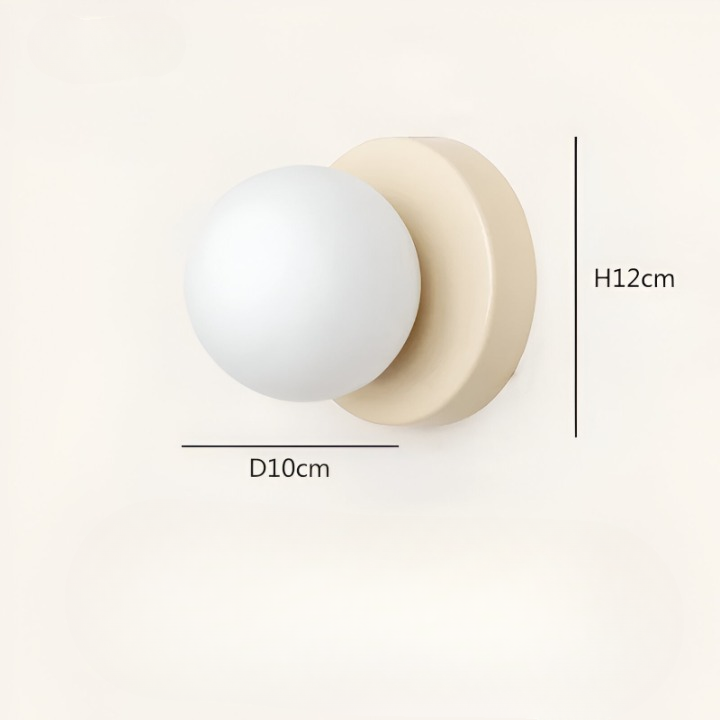 Nordic Glass Globe Wall Sconce LED 1-Light