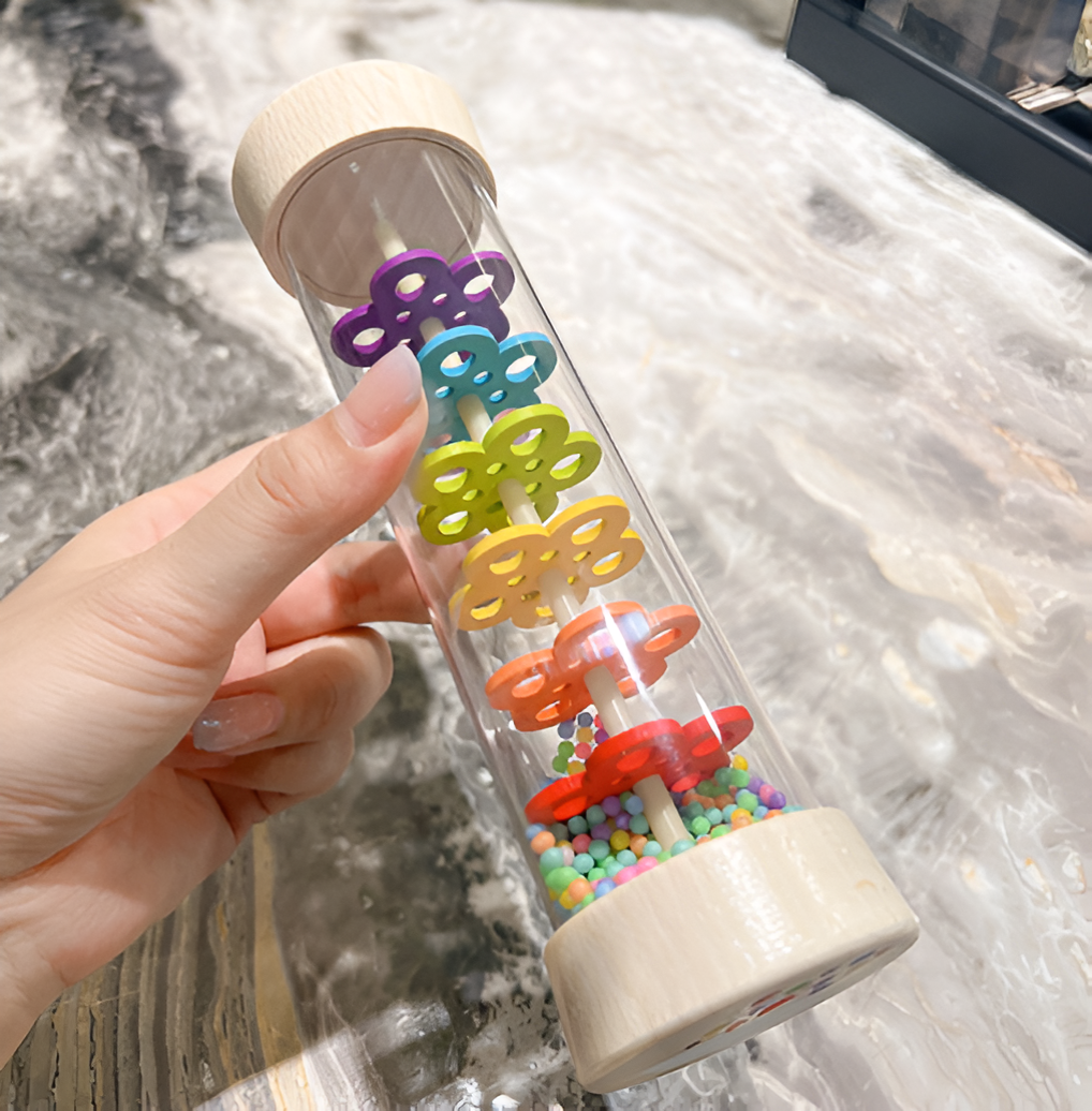 Sonaglio in legno Montessori per bambini piccoli