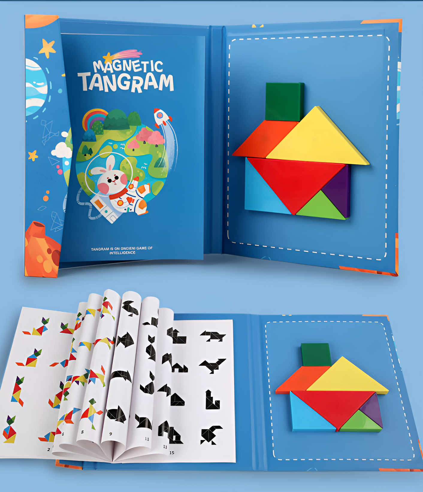 Puzzle Magnetico Montessori 3D Tangram