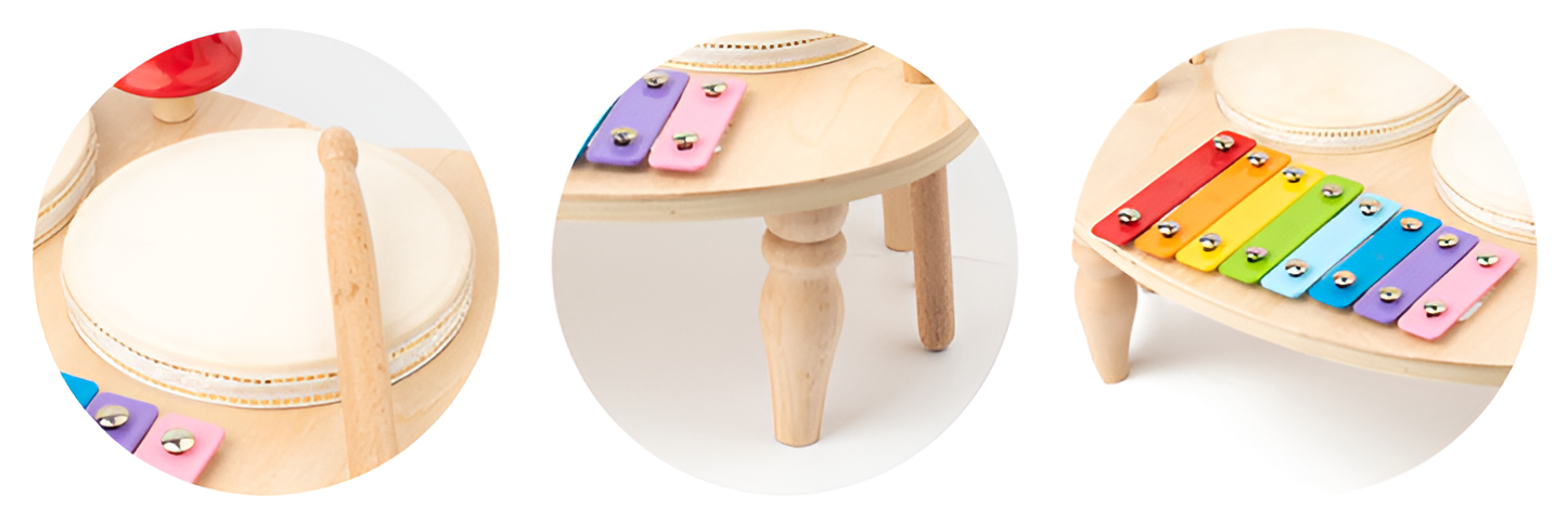 Set di tamburi in legno Montessori