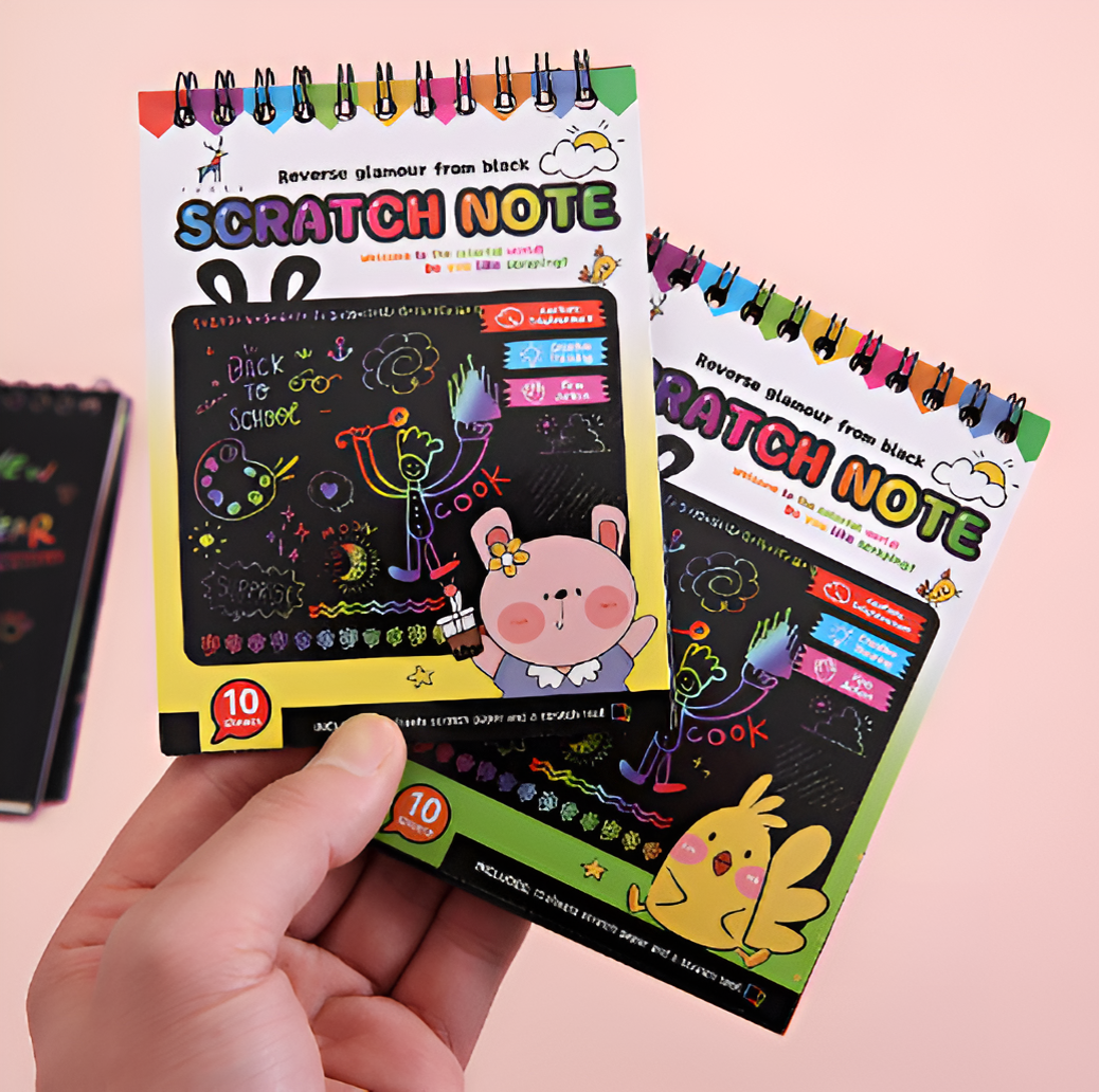 Libro d'Arte da Grattare Arcobaleno Montessori