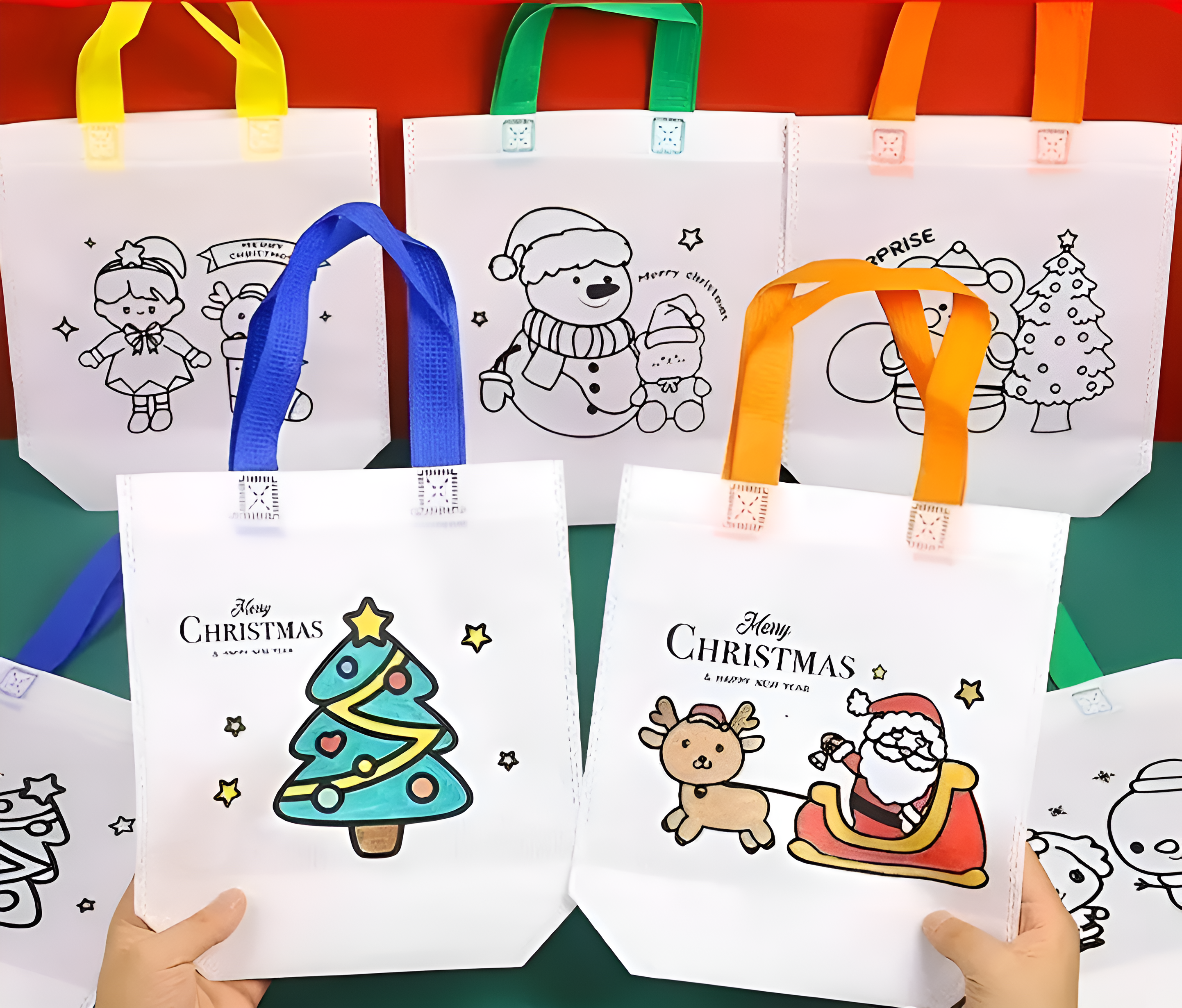 Bolsa Navideña DIY Montessori (Paquete de 6)