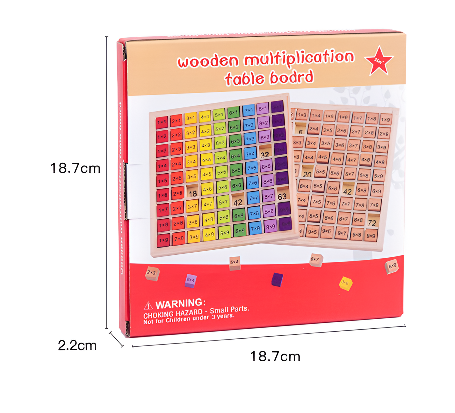 Tavola educativa di matematica Montessori