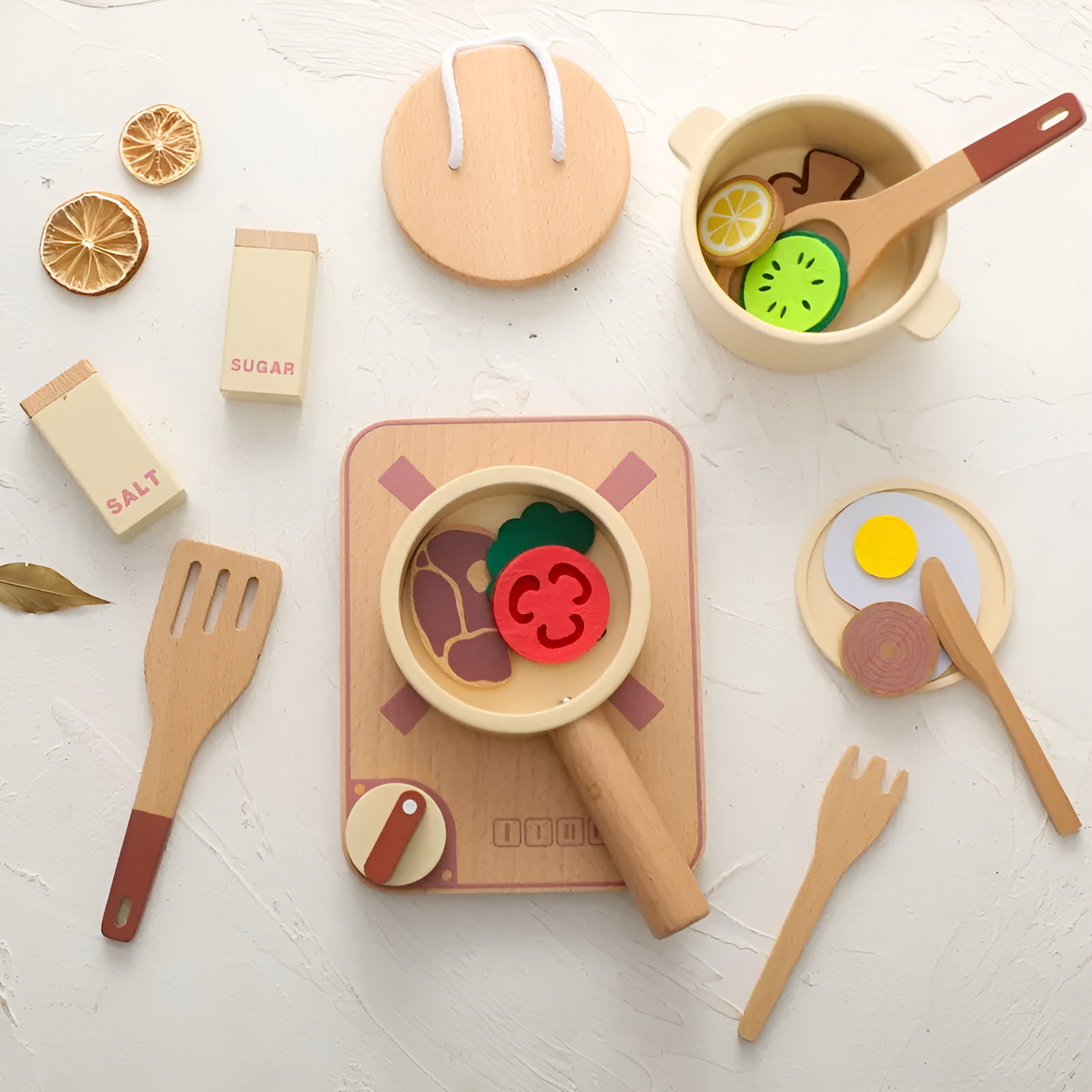 Giocattolo da cucina in legno Montessori