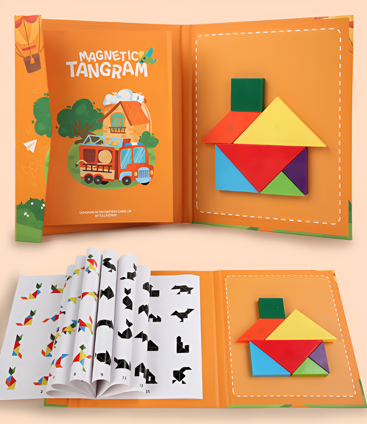 Puzzle Magnetico Montessori 3D Tangram
