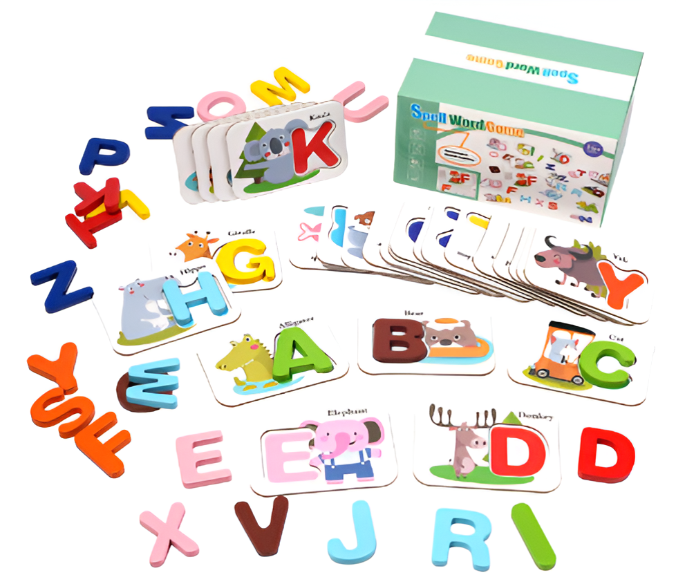 Gioco Educativo Montessori con Lettere dell'Alfabeto