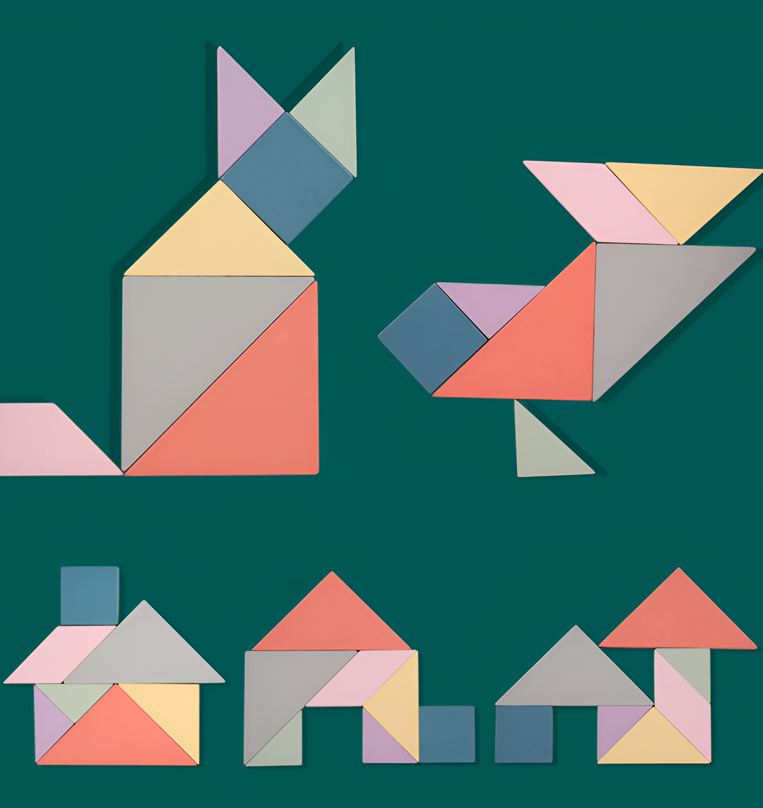 Libro de Tangram Magnético Montessori