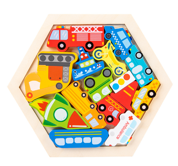Puzzle 3D in Legno Montessori