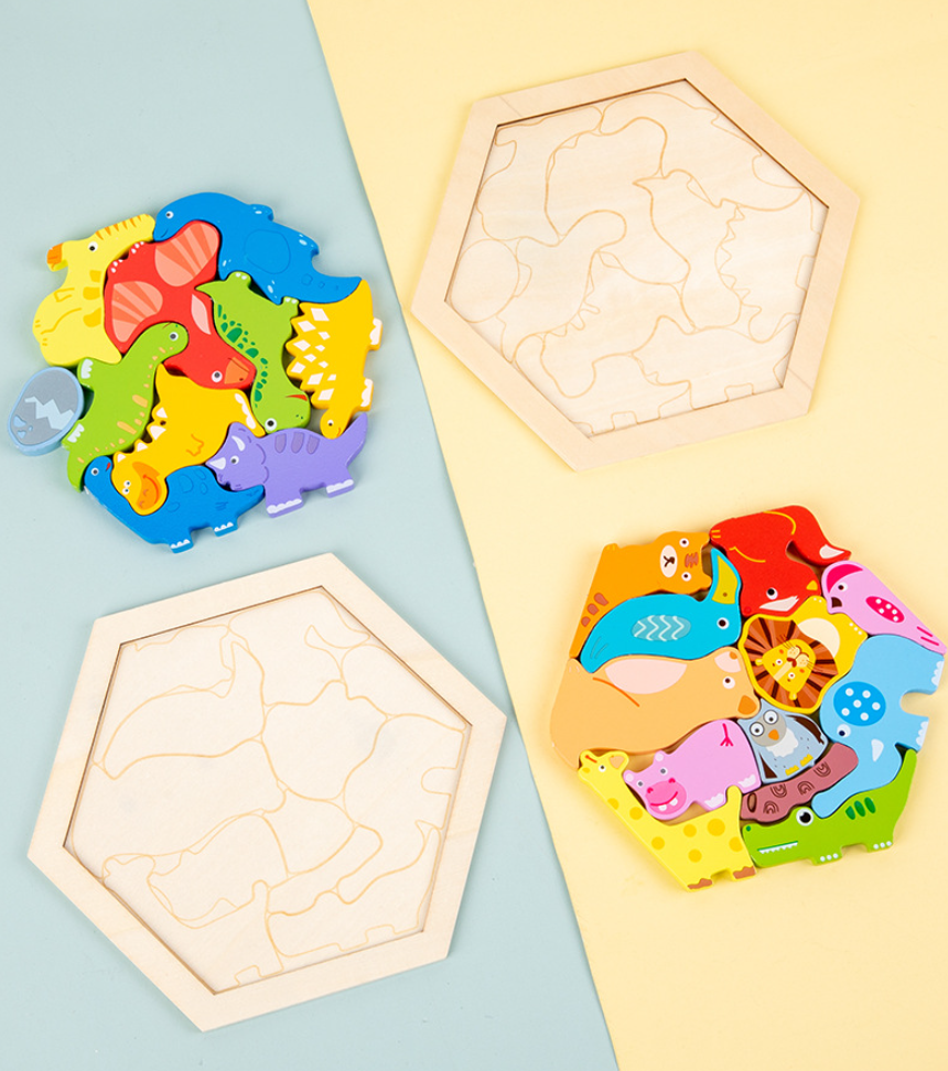 Puzzle 3D in Legno Montessori