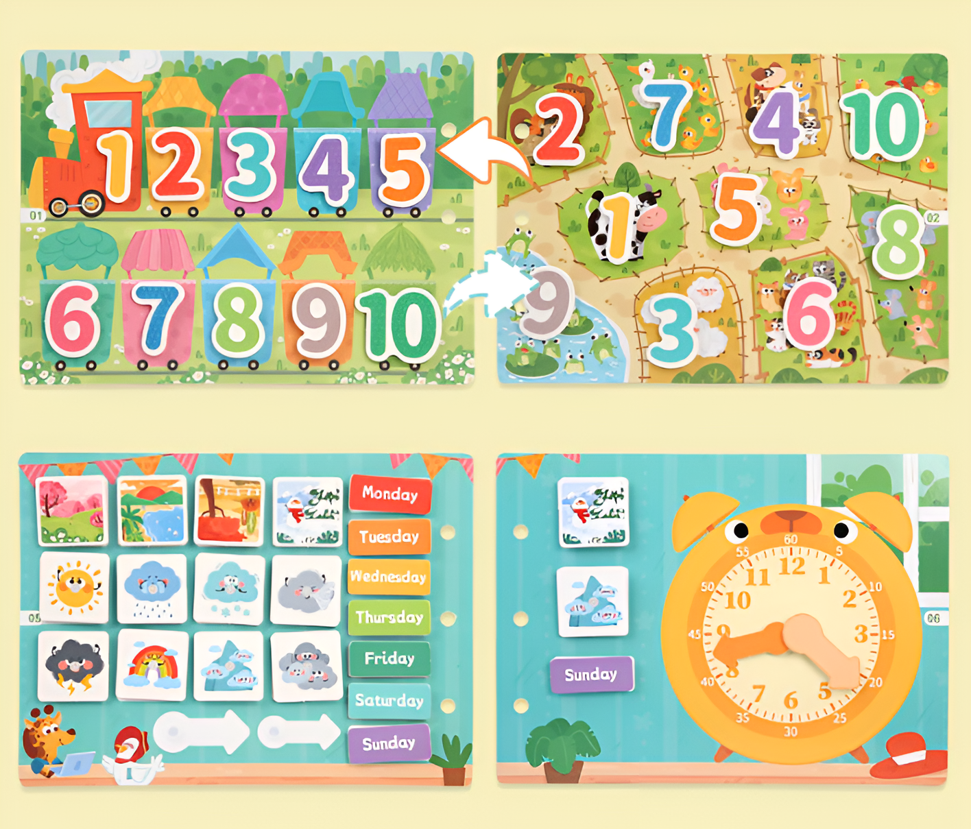 Libro di Adesivi Attività Montessori