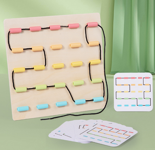 Tablero de cordones geométricos Montessori