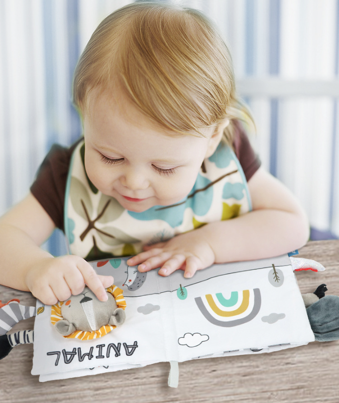 Libro de tela sensorial Montessori