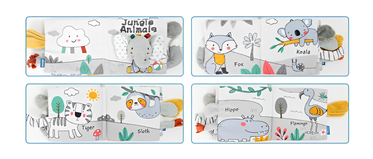Libro de tela sensorial Montessori