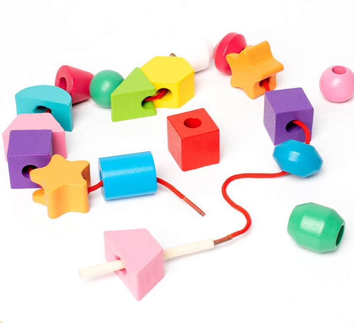 Impilatore di perline arcobaleno Montessori